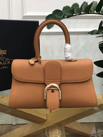 Delvaux original grained calfskin brillant small bag AA0417 brown