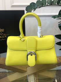 Delvaux original grained calfskin brillant small bag AA0417 lemon yellow