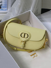 Dior original box calfskin bobby east-west bag M9327 light yellow