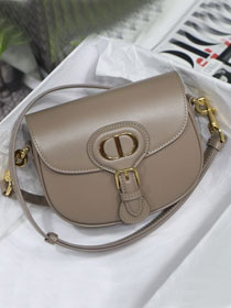 Dior original box calfskin medium bobby bag M9319 warm taupe