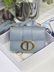 Dior original box calfskin micro 30 montaigne bag S2110 light blue