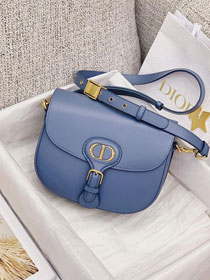 Dior original box calfskin small bobby bag M9317 blue