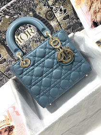 Dior original lambskin small my ABCdior bag M0538 denim blue