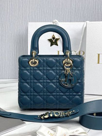 Dior original lambskin small my ABCdior bag M0538-2 denim blue