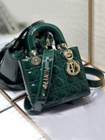 Dior original patent calfskin small my ABCdior bag M0538 green