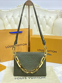 Louis vuitton original lambskin coussin BB bag M20574 khaki green