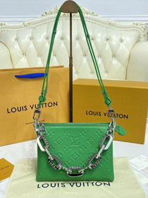 Louis vuitton original lambskin coussin BB bag M20574 green