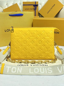 2023 Louis vuitton original lambskin coussin pm bag M20378 sunflower yellow