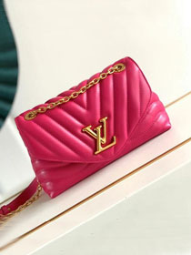 2022 Louis vuitton original calfskin new wave chain bag M58664 hot pink