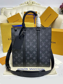 Louis vuitton original monogram eclipse sac plat bag M59960 black