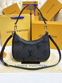 Louis vuitton original calfskin bagatelle BB hobo bag M46002 black