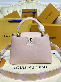 Louis vuitton original calfskin capucines BB handbag M59597 pink