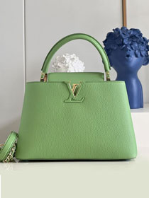 Louis vuitton original calfskin capucines mm handbag M59516 green