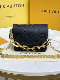 Louis vuitton original lambskin coussin beltbag mm m81125 black