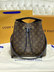 Louis vuitton original monogram canvas neonoe mm bag M43895 black