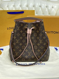 Louis vuitton original monogram canvas neonoe mm bag M43895 pink