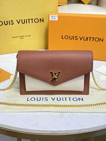 Louis vuitton original calfskin mylockme chain pochette M63471 brown