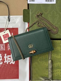 GG original calfskin diana mini bag 696817 green