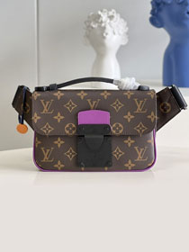 Louis vuitton original monogram canvas s lock sling bag M46245 purple