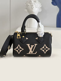 Louis vuitton original calfskin nano speedy M81456 black