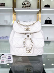 CC original lambskin mini backpack AS2908 white