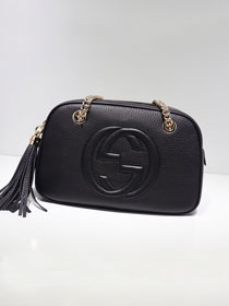 GG original calfskin chain shoulder bag 308983 black