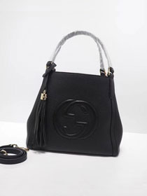 GG original calfskin small tote bag 336751 black