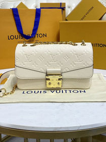 Louis vuitton original calfskin marceau chain bag M46127 white