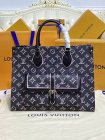 Louis vuitton original coated canvas onthego mm M46154 black