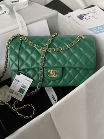 CC original lambskin medium flap bag A01112 green