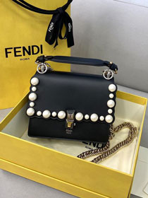 Fendi original calfskin mini kan U bag 8M0416-2 black