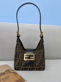 Fendi original fabric small shoulder bag 8BR317 brown