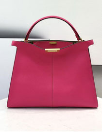 Fendi original calfskin large peekaboo Iseeu tote 7VA528 rose red