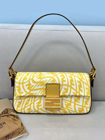 Fendi original canvas medium 1997 baguette bag 8BR792 yellow