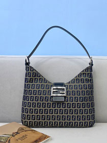 Fendi original fabric medium shoulder bag 8BR320 blue