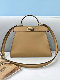 Fendi original calfskin small peekaboo ISeeU bag 8BN327 apricot