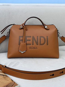 Fendi original calfskin medium by the way boston bag 8BL146 brown