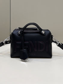 Fendi original calfskin mini by the way boston bag 8BL145 black