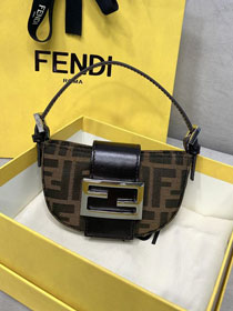 Fendi original canvas mini shoulder bag 8BR321 brown