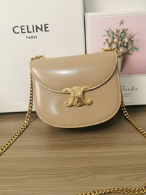 Celine original calfskin teen besace triomphe chain bag 110412 safari