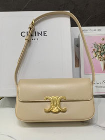 Celine original calfskin triomphe shoulder bag 194143 safari