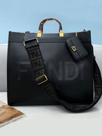 Fendi original calfskin large sunshine shopper bag 8BH372 black