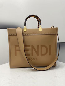 Fendi original calfskin medium sunshine shopper bag 8BH386 beige