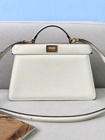 Fendi original calfskin small peekaboo ISeeU bag 8BN330 white