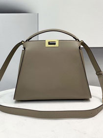 Fendi original calfskin small peekaboo bag 8BN255 grey