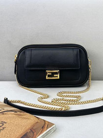 Fendi original lambskin easy baguette bag 8BS042 black