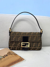 Fendi original canvas medium shoulder bag 8BR185 brown