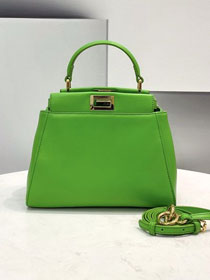 Fendi original lambskin small peekaboo bag 8BN244 green