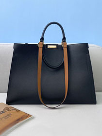 Fendi original calfskin large X-Tote bag 8BH374 black