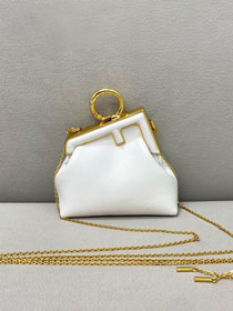 Fendi original lambskin first nano bag 7AS051 white